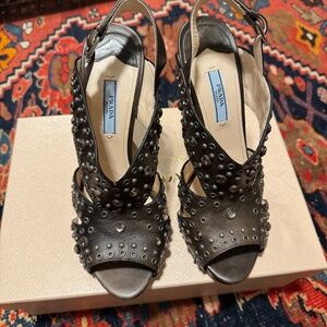Prada heel sandals